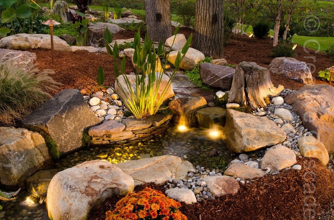 Pondless stream and cascades, summer 2018, these are the most expensive rock types, but other lower cost rocks are available.  - Landscaping and Water Features -  Creative Cascades