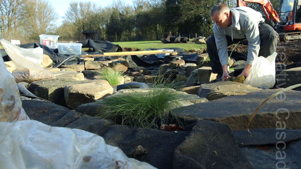 Hard at work in December  - Landscaping and Water Features -  Creative Cascades